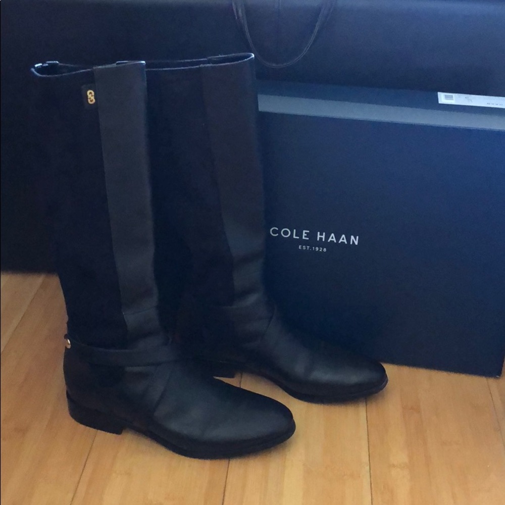 Cole Haan - black calf high boots
